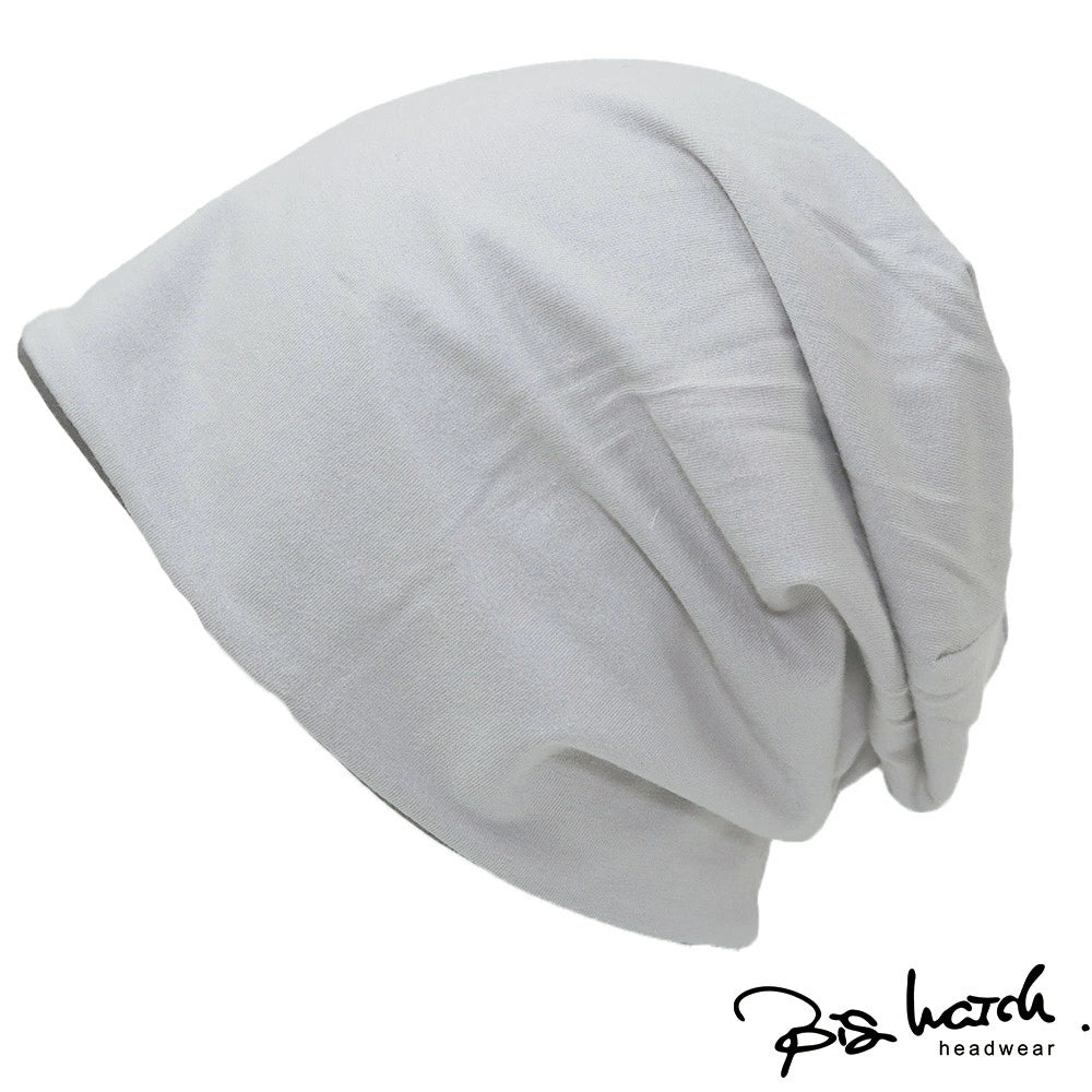 ストレッチコットンリバーシブル BIGWATCH正規品 ロング グレー ライトグレーニットキャップ ルーズ ニットワッチ ビッグワッチ CTP-02 春 夏 秋 UVケア