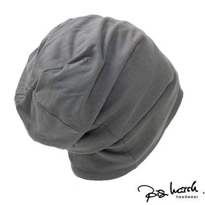 ストレッチコットンリバーシブル BIGWATCH正規品 ロング グレー ライトグレーニットキャップ ルーズ ニットワッチ ビッグワッチ CTP-02 春 夏 秋 UVケア