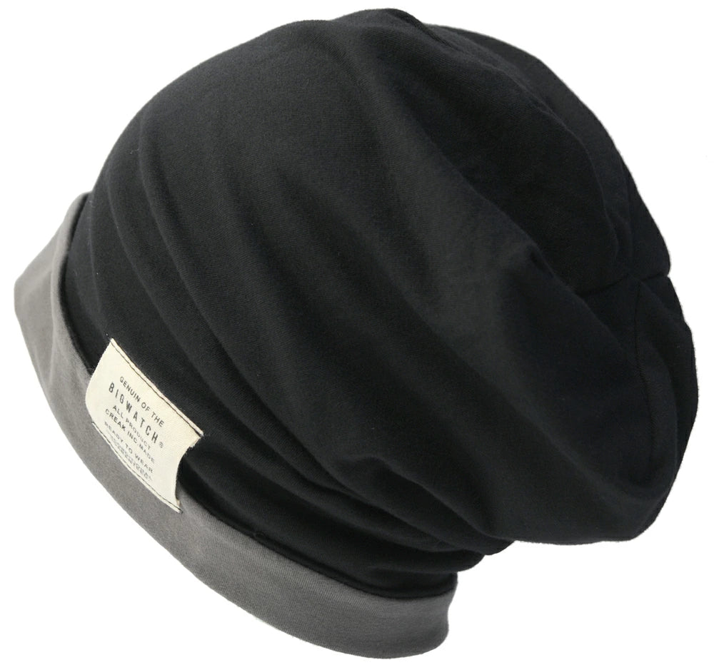 プリーツ タック ストレッチコットンリバーシブル ビッグワッチ ロング ブラック グレー 黒 CTP-10 春 夏 秋 UVケア BIGWATCH正規品