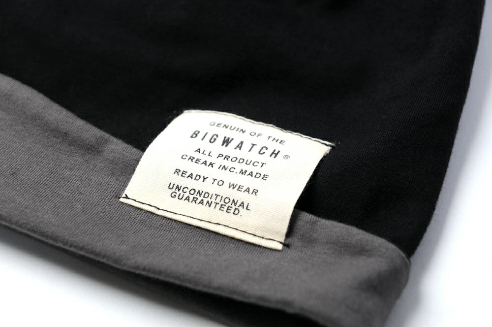 プリーツ タック ストレッチコットンリバーシブル ビッグワッチ ロング ブラック グレー 黒 CTP-10 春 夏 秋 UVケア BIGWATCH正規品