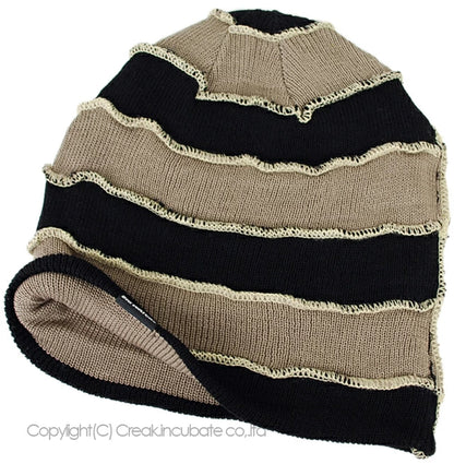 ボーダー BIGWATCH ビッグワッチ 正規品 ブラック ベージュ（黒・ベージュ） ニット帽 ニットキャップ DB-01