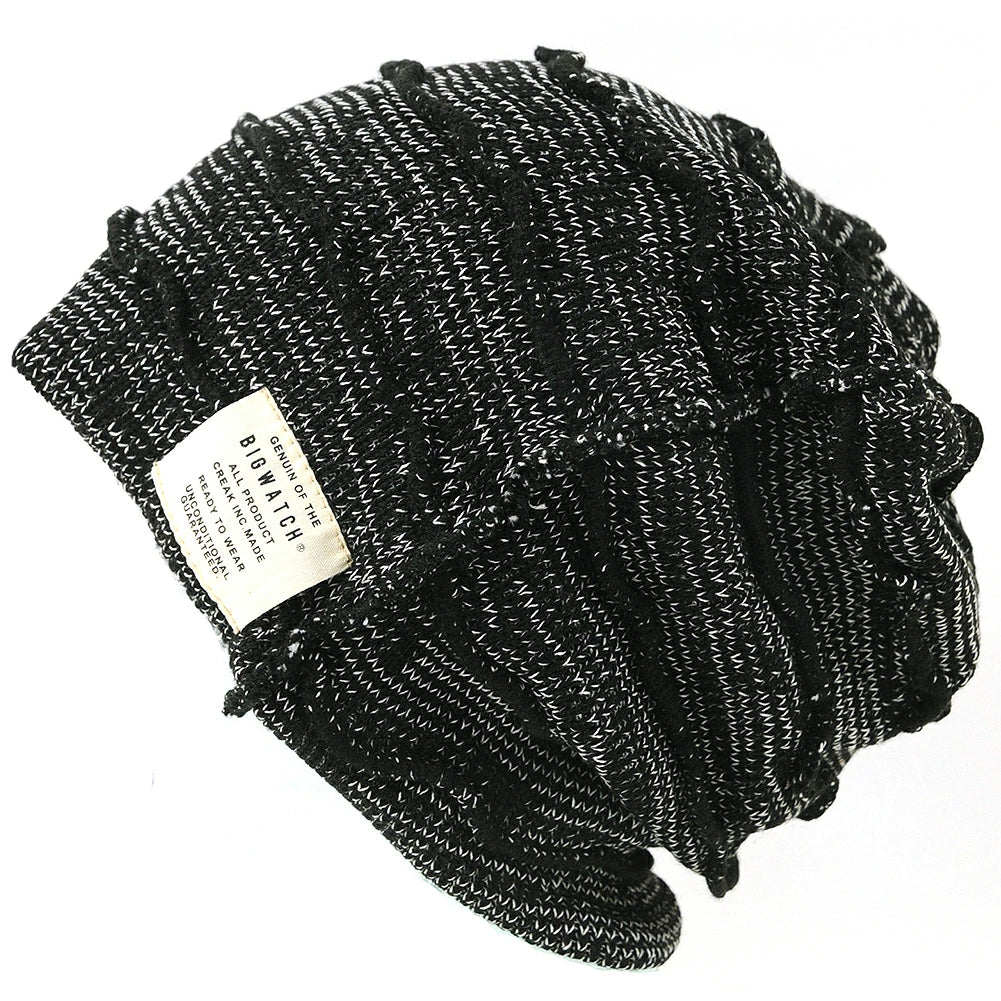 ボーダー BIGWATCH ビッグワッチ 正規品 MIXグレー ニット帽 ニットキャップ サイズ 大きめ ルーズ DB-08 春 秋 冬