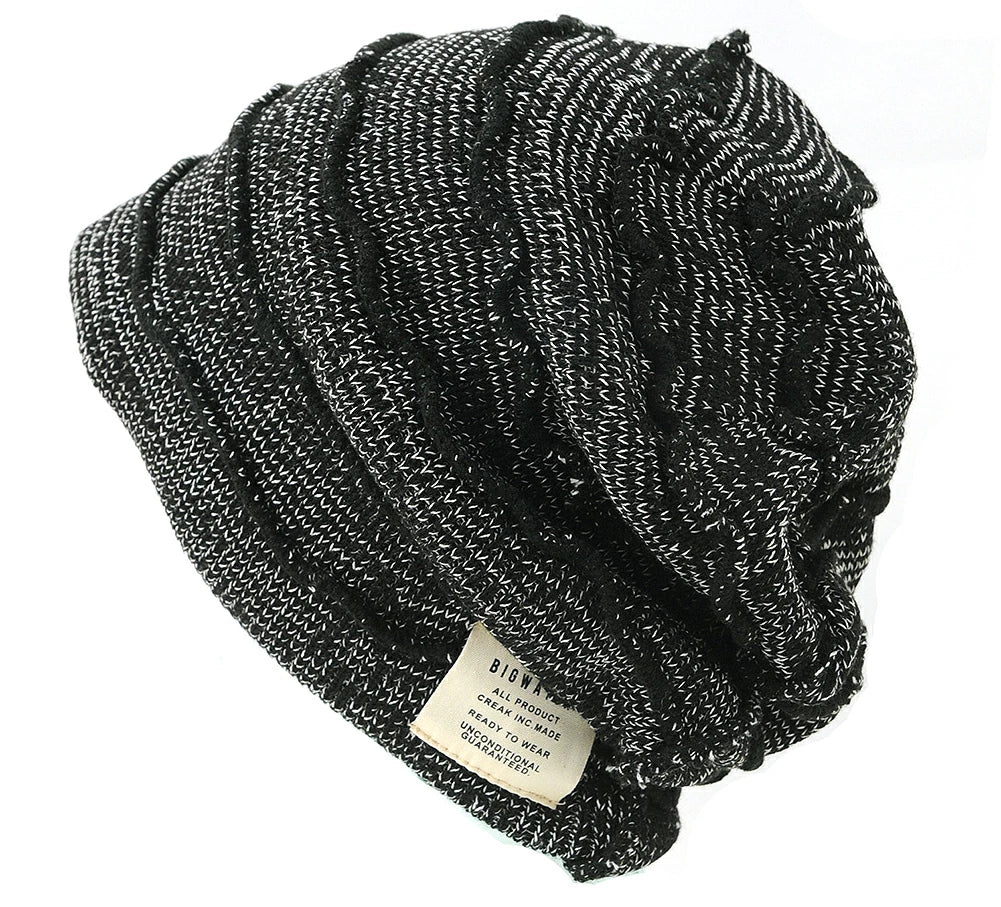 ボーダー BIGWATCH ビッグワッチ 正規品 MIXグレー ニット帽 ニットキャップ サイズ 大きめ ルーズ DB-08 春 秋 冬