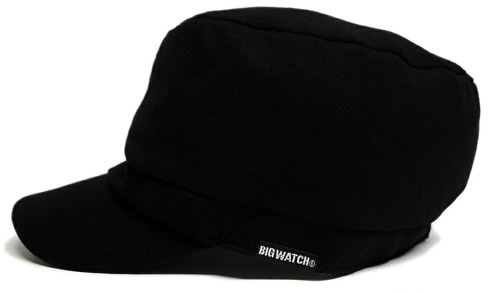 スウェット コットン ワークキャップ BIGWATCH正規品 ブラック キャスケット ビッグワッチ つば付帽子 サイズ DCP-01 春 秋 冬