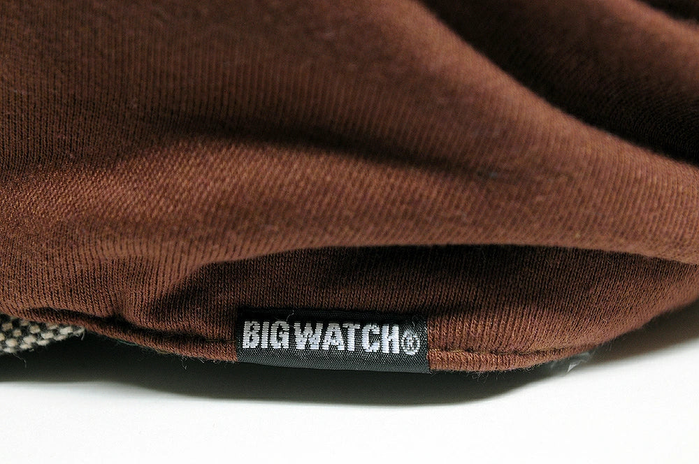 シャーリングツイード ワークキャップBIGWATCH正規品 ブラウン キャスケット ビッグワッチ つば付帽子 サイズ DCP-09 春 秋 冬