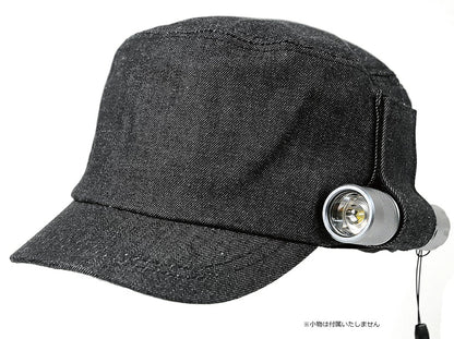 DIYワークキャップ BIGWATCH デニム ビッグワッチ 大きい / ライトホルダー ペンホルダー付き DCP-13