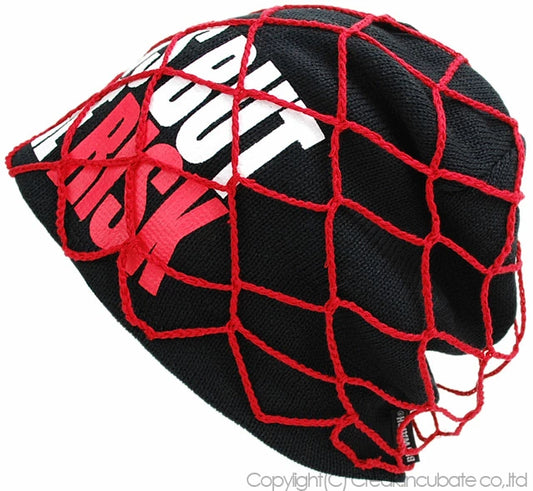 ダメージ ROCK BIGWATCH ビッグワッチ 正規品 ブラック×レッド ニットキャップ クラッシュ ロック系 RATT ニット帽 DM-04 秋冬 HEAVY META