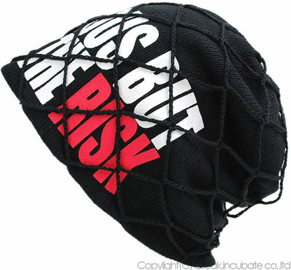 ダメージROCK BIGWATCH ビッグワッチ 正規品 ブラック ニットキャップ クラッシュ ロック系 ルーズ ニット帽 DM-05 春 秋 冬