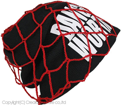 ダメージ ROCK BIGWATCH ビッグワッチ 正規品 ブラック×レッド ニットキャップ クラッシュ ロック系 RATT ニット帽 DM-04 秋冬 HEAVY META
