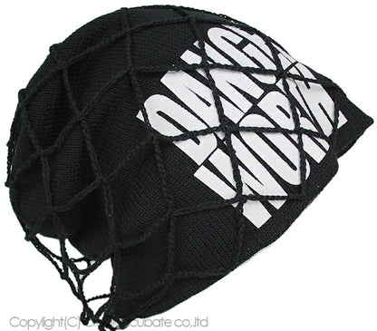ダメージROCK BIGWATCH ビッグワッチ 正規品 ブラック ニットキャップ クラッシュ ロック系 ルーズ ニット帽 DM-05 春 秋 冬