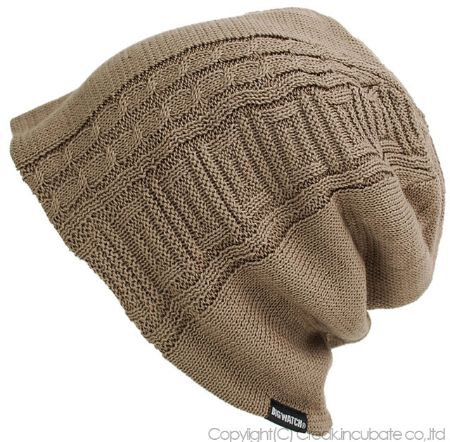 ケーブル BIGWATCH正規品 ビッグワッチ 正規品 ベージュ ニット帽 ニットキャップ DP-02 春 秋 冬