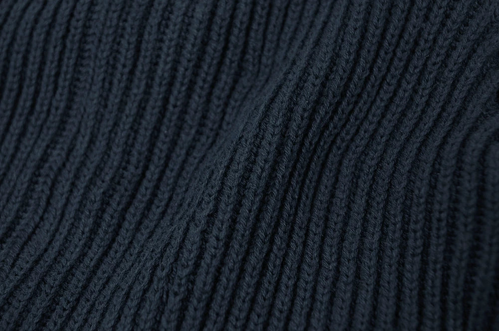 ショートリブニット BIGWATCH ビッグワッチ 正規品 ネイビー（紺） 浅め リブ編み ニット帽 ニットキャップ コットン100% DP-16