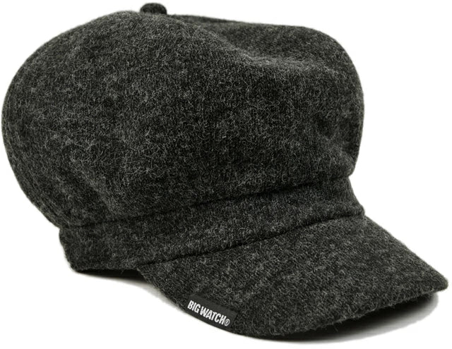 フランネル ビッグキャスケットBIGWATCH正規品 チャコールグレー ビッグサイズ ビッグワッチ つば付帽子 サイズ 春 秋 冬