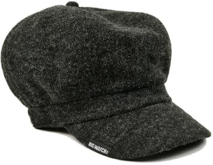 フランネル ビッグキャスケットBIGWATCH正規品 チャコールグレー ビッグサイズ ビッグワッチ つば付帽子 サイズ 春 秋 冬