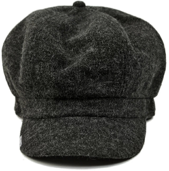 フランネル ビッグキャスケットBIGWATCH正規品 チャコールグレー ビッグサイズ ビッグワッチ つば付帽子 サイズ 春 秋 冬