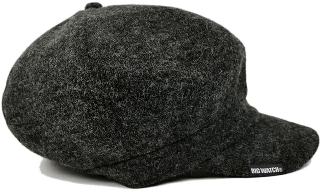 フランネル ビッグキャスケットBIGWATCH正規品 チャコールグレー ビッグサイズ ビッグワッチ つば付帽子 サイズ 春 秋 冬