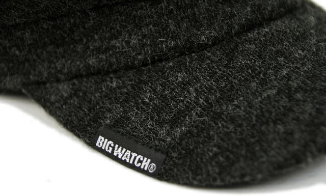 フランネル ビッグキャスケットBIGWATCH正規品 チャコールグレー ビッグサイズ ビッグワッチ つば付帽子 サイズ 春 秋 冬
