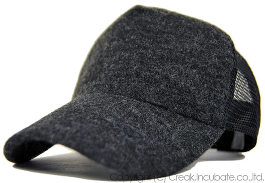 フランネル メッシュキャップ BIGWATCH正規品 チャコールグレー ブラック 帽子 キャップ ビッグワッチ 春 秋 冬