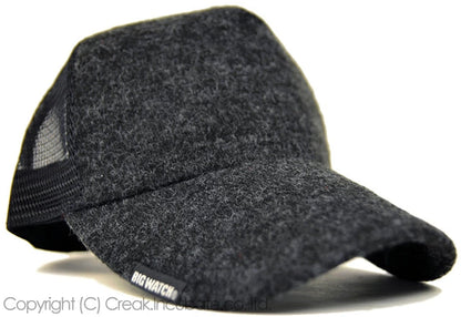 フランネル メッシュキャップ BIGWATCH正規品 チャコールグレー ブラック 帽子 キャップ ビッグワッチ 春 秋 冬