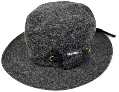 フランネルハットBIGWATCH正規品 チャコールグレー ウール ビッグサイズ ビッグワッチ FHA-02 春 夏 秋 UVケア バケットハット