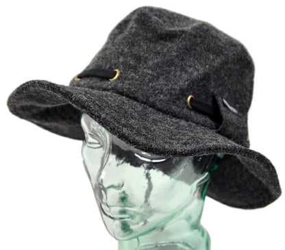 フランネルハットBIGWATCH正規品 チャコールグレー ウール ビッグサイズ ビッグワッチ FHA-02 春 夏 秋 UVケア バケットハット