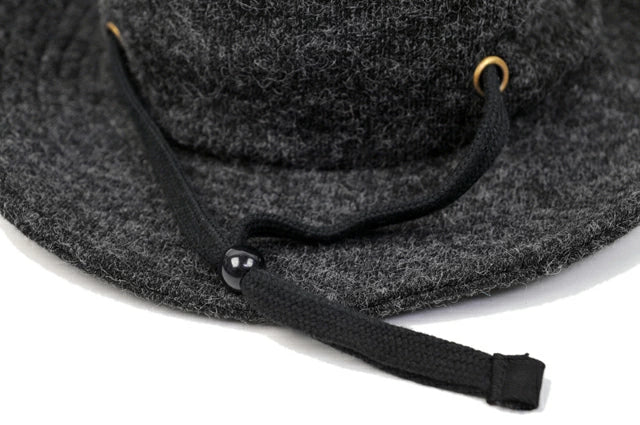 フランネルハットBIGWATCH正規品 チャコールグレー ウール ビッグサイズ ビッグワッチ FHA-02 春 夏 秋 UVケア バケットハット