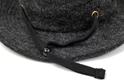 フランネルハットBIGWATCH正規品 チャコールグレー ウール ビッグサイズ ビッグワッチ FHA-02 春 夏 秋 UVケア バケットハット