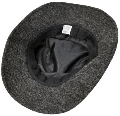 フランネルハットBIGWATCH正規品 チャコールグレー ウール ビッグサイズ ビッグワッチ FHA-02 春 夏 秋 UVケア バケットハット