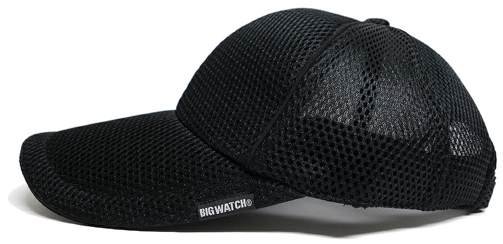 フィッシング メッシュキャップ BIGWATCH正規品 ブラック 黒 ビッグサイズ 帽子 釣り ローキャップ FI-01