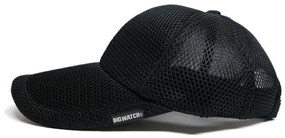 フィッシング メッシュキャップ BIGWATCH正規品 ブラック 黒 ビッグサイズ 帽子 釣り ローキャップ FI-01