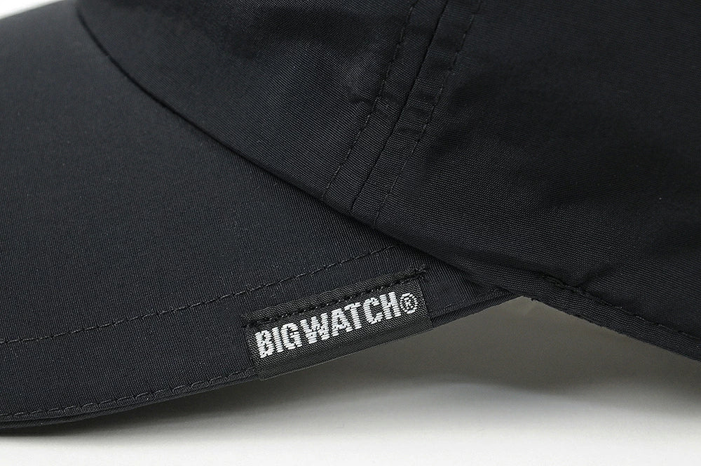 ウォータープルーフ（撥水加工）フィッシング キャップ BIGWATCH ブラック ローキャップ ビッグサイズ 釣り FI-02 春夏