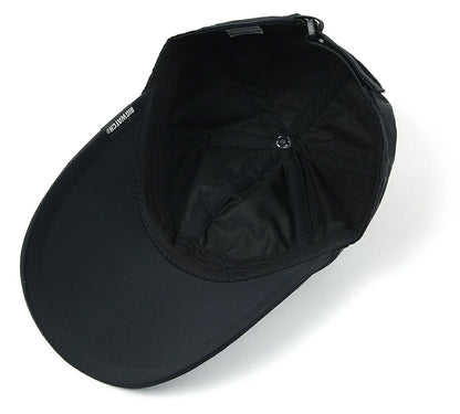 ウォータープルーフ（撥水加工）フィッシング キャップ BIGWATCH ブラック ローキャップ ビッグサイズ 釣り FI-02 春夏