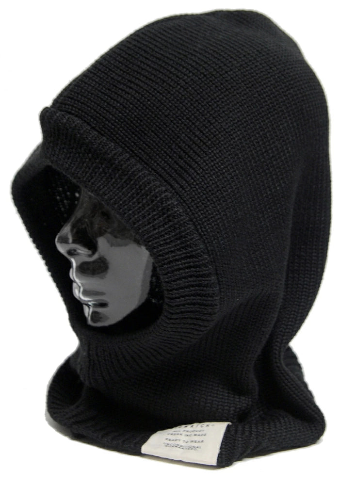 ウール フードウォーマー ブラック フード付きネックウォーマー マフラー スヌード スノボー スキー アウトドア FNW-04 秋冬