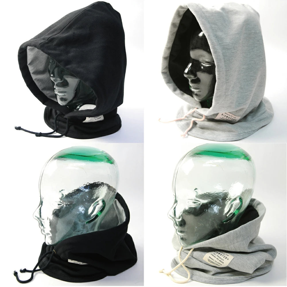 フード付きネックウォーマー 2色 ブラック MIXグレー スノボー スキー スノーボード スノボ ウィンタースポーツ 帽子 防寒アイテム 春 秋 冬/ビッグワッチ