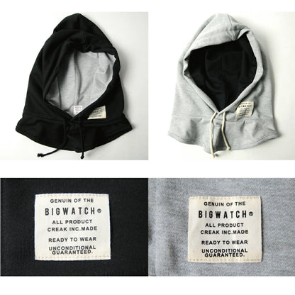 フード付きネックウォーマー 2色 ブラック MIXグレー スノボー スキー スノーボード スノボ ウィンタースポーツ 帽子 防寒アイテム 春 秋 冬/ビッグワッチ