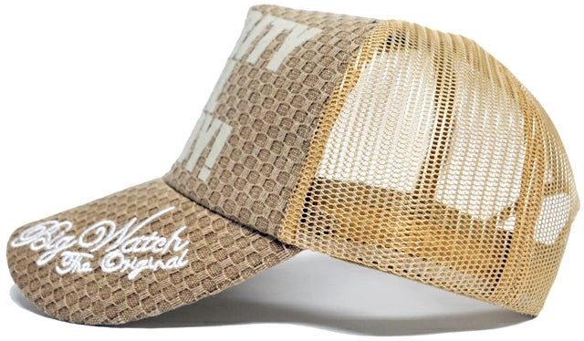 カーボンキャップ BIGWATCH正規品 ブラウン ベージュ メッシュキャップ ビッグサイズ ビッグワッチ GCP-02 春 夏 秋 UVケア