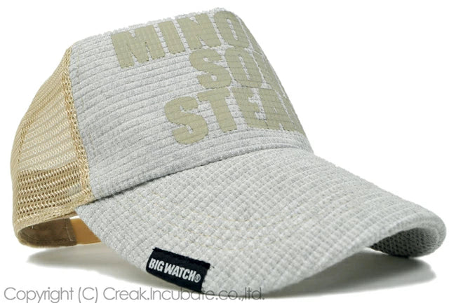 サーマル キャップ BIGWATCH正規品 グレー ベージュ メッシュキャップ ビッグサイズ ビッグワッチ ダメージ加工無し GCP-04 春 夏 秋 UVケア