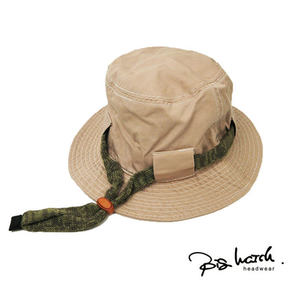 ストリングハットBIGWATCH正規品 ベージュ（茶） ビッグワッチ ハット HA-07 春 夏 秋 UVケア バケットハット