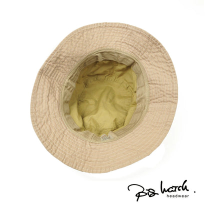 ストリングハットBIGWATCH正規品 ベージュ（茶） ビッグワッチ ハット HA-07 春 夏 秋 UVケア バケットハット