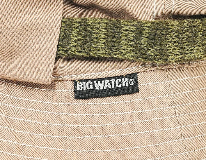 ストリングハットBIGWATCH正規品 ベージュ（茶） ビッグワッチ ハット HA-07 春 夏 秋 UVケア バケットハット