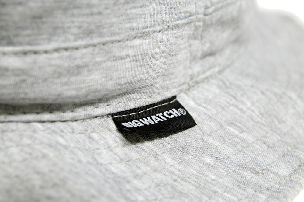 スウェット リバーシブル ボーダー ハットBIGWATCH正規品 MIXグレー ネイビー (2色) ストライプ サファリ フェスハット ビッグワッチ 春 夏 秋 UVケア バケットハット