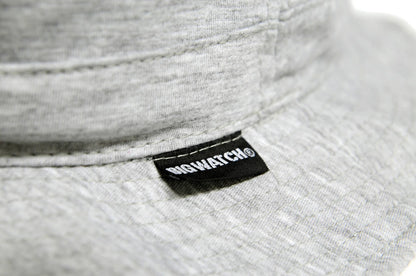 スウェット リバーシブル ボーダー ハットBIGWATCH正規品 MIXグレー ネイビー (2色) ストライプ サファリ フェスハット ビッグワッチ 春 夏 秋 UVケア バケットハット