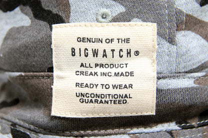 カモ柄 スウェット サファリ ハット MIXグレーカモ 迷彩柄 サファリ バケットハット ビッグワッチ HA-19 春夏