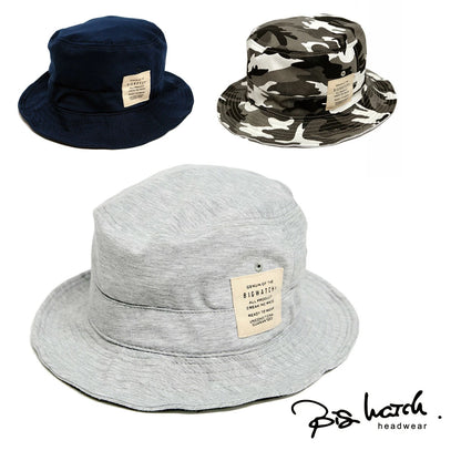 スウェット ハット BIGWATCH正規品 MIXグレー サファリ ワイヤー フェスハット ビッグワッチ HA-22 春 夏 秋 UVケア バケットハット