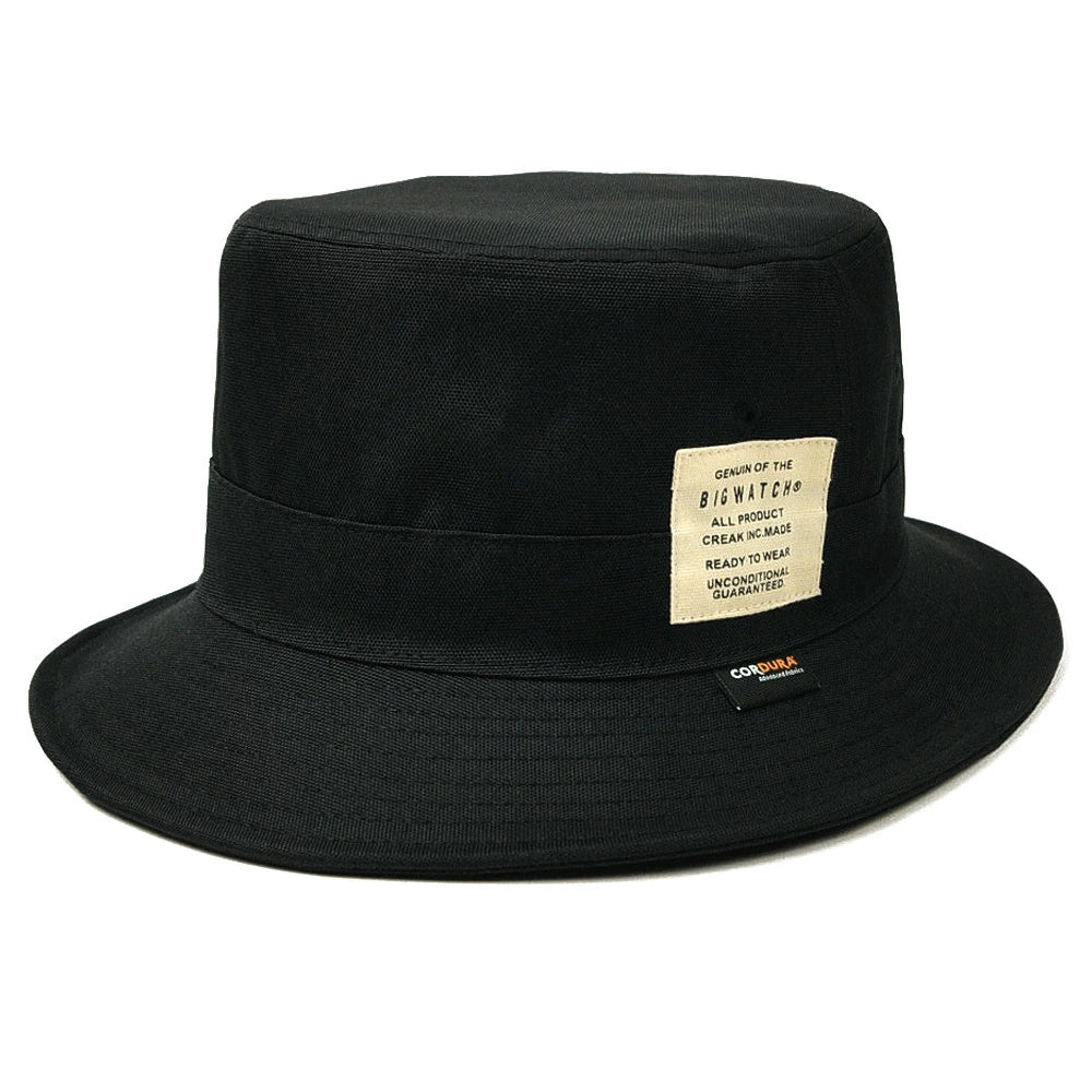 コーデュラナイロン ハット メンズ ブラック バケットハット サファリ ワイヤー フェスハット HA-26 春夏 秋冬 600デニール