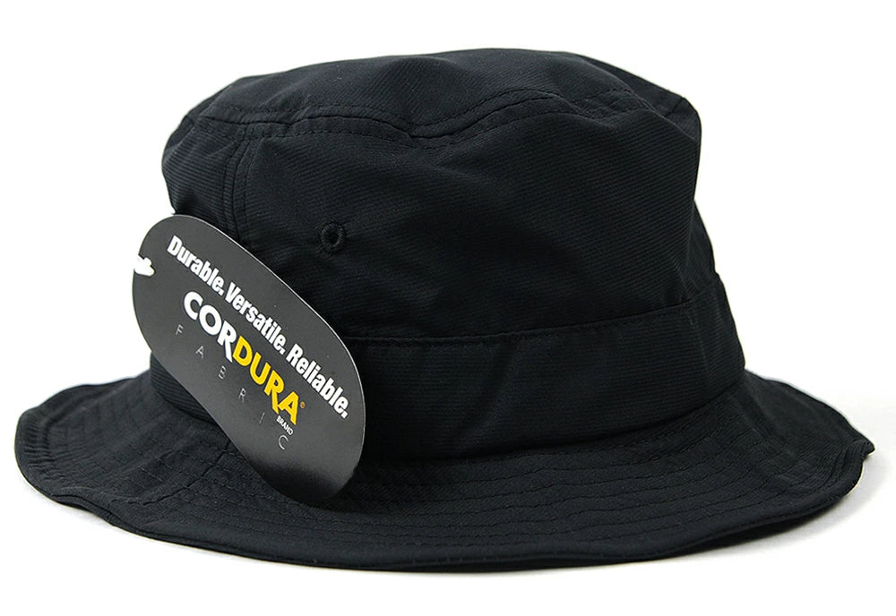 コーデュラナイロン ハット メンズ ブラック バケットハット サファリ ワイヤー フェスハット HA-26 春夏 秋冬 600デニール