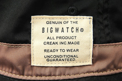 ウォータープルーフ パッカブル ハットBIGWATCH ブラック 黒 撥水加工 フェス キャンプ アウトドア ビッグワッチ HA-28 バケットハット