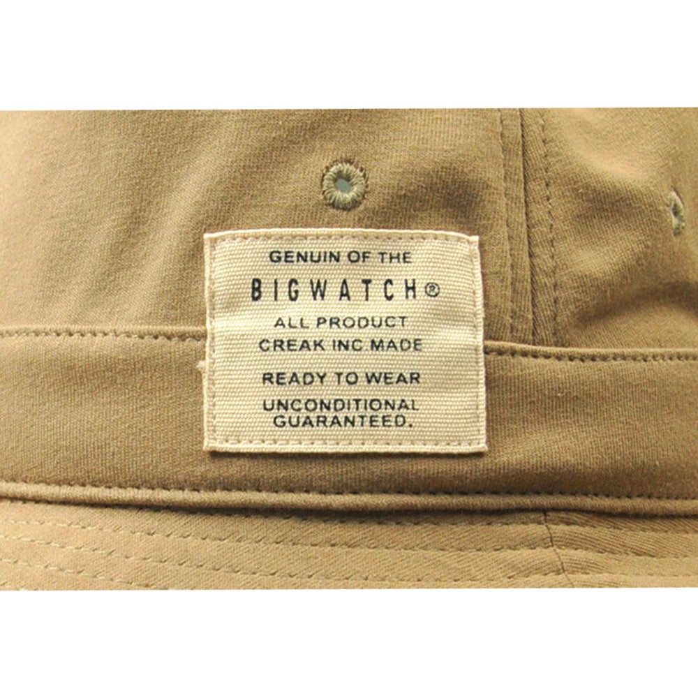 スウェットハット バケットハット ブラック ベージュ カーキ コットン100% 綿 キャンプ アウトドア ビッグワッチ HA-33 HA-34 HA-35