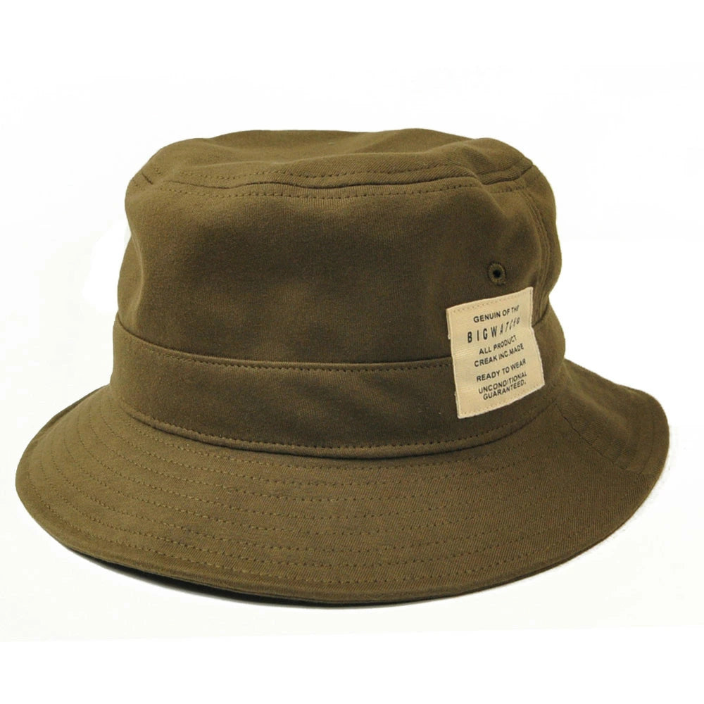 スウェットハット バケットハット ブラック ベージュ カーキ コットン100% 綿 キャンプ アウトドア ビッグワッチ HA-33 HA-34 HA-35