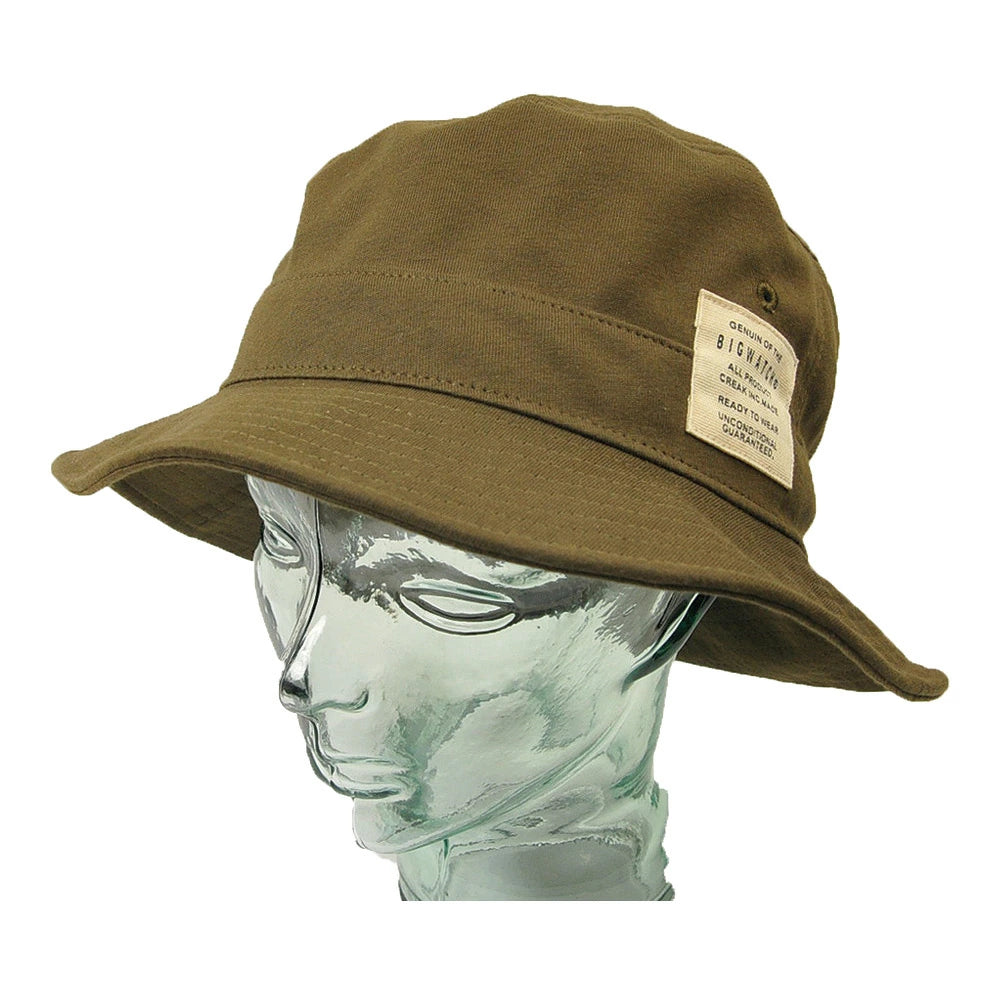 スウェットハット バケットハット ブラック ベージュ カーキ コットン100% 綿 キャンプ アウトドア ビッグワッチ HA-33 HA-34 HA-35